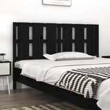 Bed Headboard Black 155.5x4x100 cm Solid Wood Pine 817999