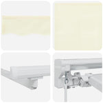 Retractable Awning Manual Cream 400x200 cm Fabric 3329769