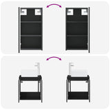 Bathroom Furniture Set 3 pcs Black 33 x 34.5 x 160 cm 3406074