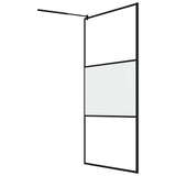 Shower walls Black 115 x 195 cm Glass and Aluminium 151875