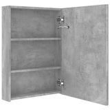 LED Bathroom Mirror Cabinet Concrete Grey 50x13x70 cm 326488