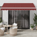 Manual Retractable Awning Burgundy 350x250 cm 3215226