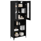 Highboard Black Oak 69.5 x 34 x 180 cm Engineered Wood 3416218