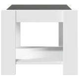 Coffee Table with LED White 53x53x45 cm Engineered Wood 847539