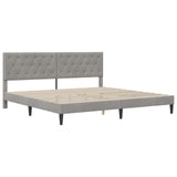 Bed Frame with Mattress Light Grey 180 x 200 cm Velvet 3415259