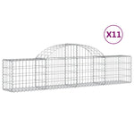 Arched Gabion Baskets 11 pcs 200x30x40/60 cm Galvanised Iron 3146056