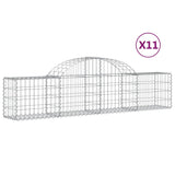 Arched Gabion Baskets 11 pcs 200x30x40/60 cm Galvanised Iron 3146056