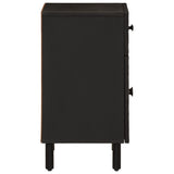 ZNTS Bedside Cabinet Black 50x33x60 cm Solid Wood Mango 356830