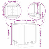 Smokeless Fire Pit Black 48 x 48 x 51 cm Steel 858976