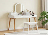 Dressing Table Set FAUSKE 4 pcs White 100 x 50 x 143 cm 3438582