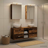 Bathroom Cabinet Set 5 pcs Old Wood Engineered Wood 3406677