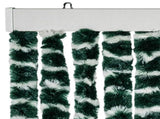 Fly Curtain Green and White 100x200 cm Chenille 377385