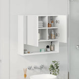 Mirror Cabinet with Door White 59 x 17 x 55 cm Engineered Wood 883364