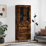 Highboard Smoked Oak 69.5x34x180 cm Engineered Wood 3198422