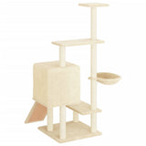 Cat Tree with Sisal Scratching Posts Cream 130.5 cm 172040