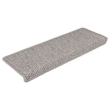 Stair Mats Self-adhesive Sisal-Look 30 pcs 65x21x4 cm Silver 3365883