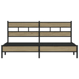 Metal Bed Frame without Mattress Sonoma Oak 180x200 cm Super King 3308495