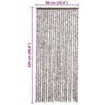 Insect Curtain Brown and Beige 90x220 cm Chenille 284277