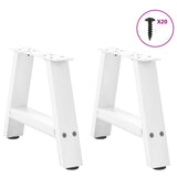 Coffee Table Legs A-Shaped 2 pcs White 40x cm Steel 4012813