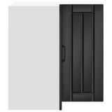 Kitchen Wall Corner Cabinet Lucca Black Engineered Wood 853858