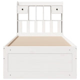 Bookcase Bed without Mattress White 75x190 cm Small Single Solid Wood Pine 3308985