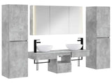Bathroom Furniture Set 6 pcs Concrete Grey 3407186