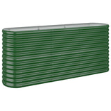 Garden Raised Bed Galvanised Steel 152x40x68 cm Green 318893