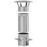 Chimney Extension Silver 35 x 35 x 65 cm Stainless Steel 42008446