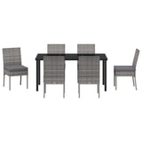 Garden Dining Set 7 pcs Grey Powder-Coated Steel 3379230