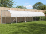 Against Wall Chicken Coop Silver 1000 x 100 x 215 cm 3434709