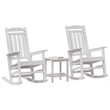 Rocking Chair 3 pcs White Polyethylene 3335814