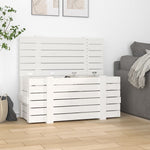 ZNTS Storage Box White 91x40.5x42 cm Solid Wood Pine 824999