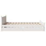 Bed Frame without Mattress White 140x200 cm Solid Wood Pine 3309771