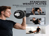 2-in-1 Adjustable Dumbbells Set, 30kg Weights Dumbbells Set with Non-Slip Grip for Strength T3398P425115