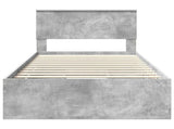 Bed Frame with Drawer Concrete Grey 100 x 200 cm Engineer Wood 3410738