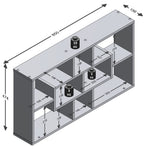 ZNTS FMD Wall-mounted Shelf Rectangular with 8 Compartments Oak Tree 428740