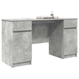 Desk with Drawer Concrete grey 140 x 49 x 76 cm Engineered wood 3328510