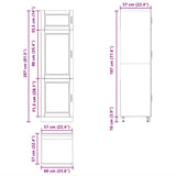 Kitchen Cupboard "Porto" Black Engineered Wood 854108