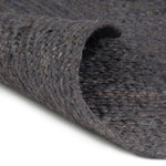 ZNTS Handmade Rug Jute Round 120 cm Dark Grey 133666