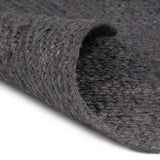 ZNTS Handmade Rug Jute Round 120 cm Dark Grey 133666