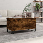 ZNTS Coffee Table Smoked Oak 90x44.5x45 cm Engineered Wood 830985