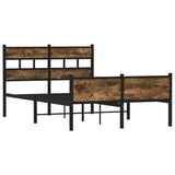 Bed Frame without Mattress Smoked Oak 120x190 cm Small Double Engineered Wood 4017233