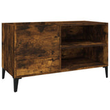 Record Cabinet Smoked Oak 84.5x38x48 cm Engineered Wood 831954