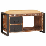 Storage Bench Multicolour 80 x 35 x 40 cm Solid Reclaim wood 4015984