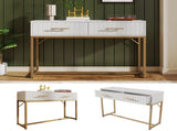 Dressing Table With 2 Drawers 75 Cm High ,Chest Drawers Bedroom Highboard White Sideboard Chest WF319173AAW