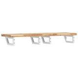 Basin Shelf Wall Mounted Steel and Solid Wood Acacia 3302702