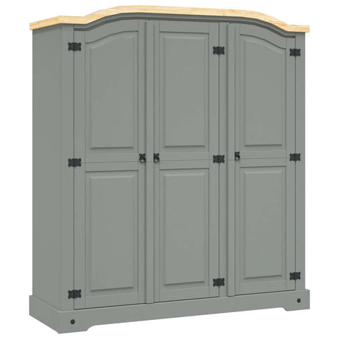 Wardrobe Mexican Pine Corona Range 3 Doors Grey 282621