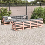 ZNTS 9 Piece Garden Sofa Set with Cushions Solid Wood Douglas Fir 3299360