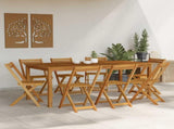 Outdoor Bistro Chairs Folding 8 pcs Natural 40 x 53 x 80 cm 3416286