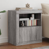 Sideboard with LED Lights Grey Sonoma 60.5x37x67 cm 836621